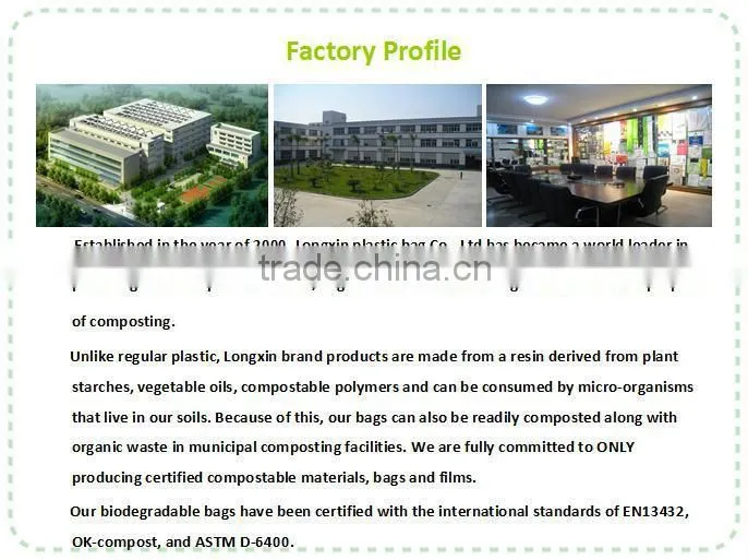 transparent food packaging PLA bags