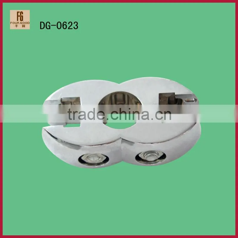 Chrome Metal 25mm Diameter Round Pipe Joint 4-Way