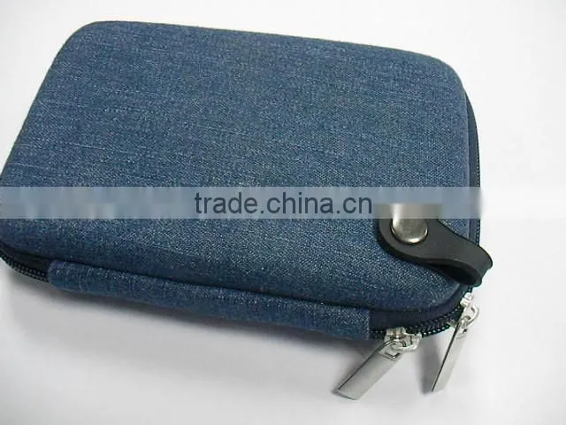 GC-EVA compressed case blue demin hard shell eva pressing case