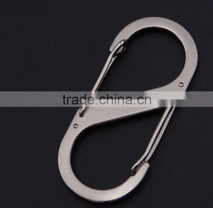 Wholesale zinc alloy 8 shaped carabiner, metal carabiner