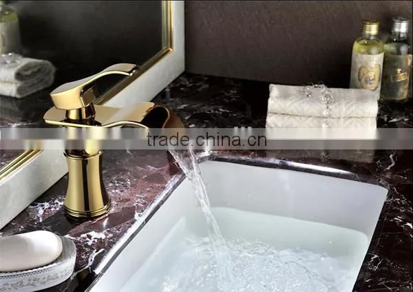 golden brass polish gold-plated bathroom faucet golden color faucet