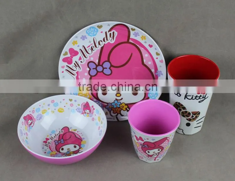 food grade melamine colorful dinner set