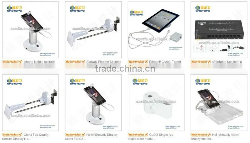 Mobile phone acrylic display cube + security alarm systems for ipad table pc