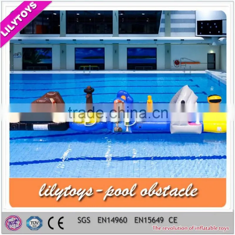 Popular beautiful kids play area/in playground pool obstacle/inflatable games