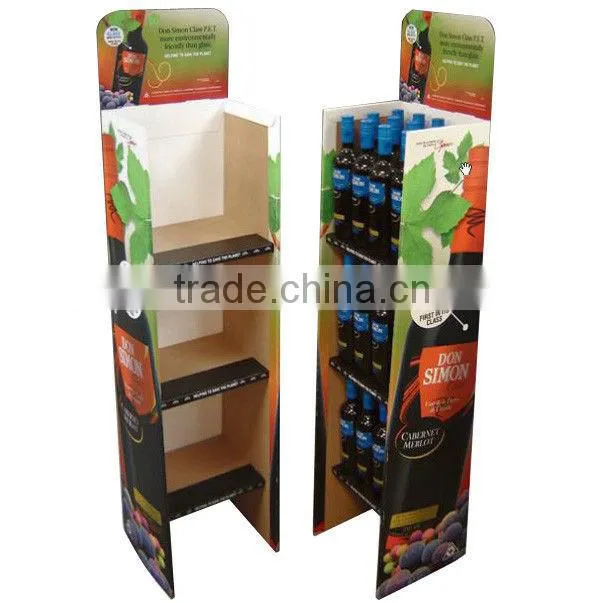 cardboard custom merchandising display stand for retail