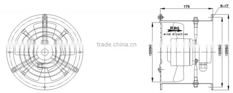 2014 new designed 220v 70w industrial Solar Fan with 2650rpm