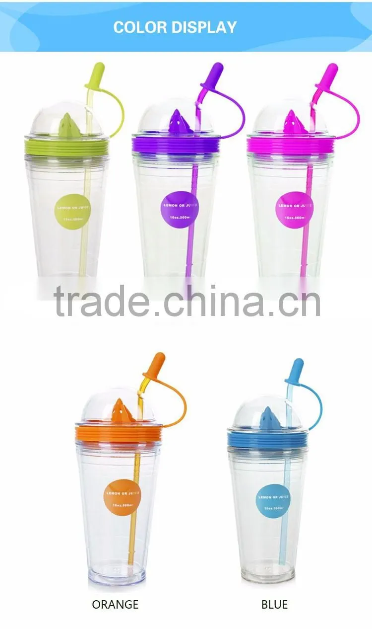 plastic drinking sports reusable water bottle with strap for kids