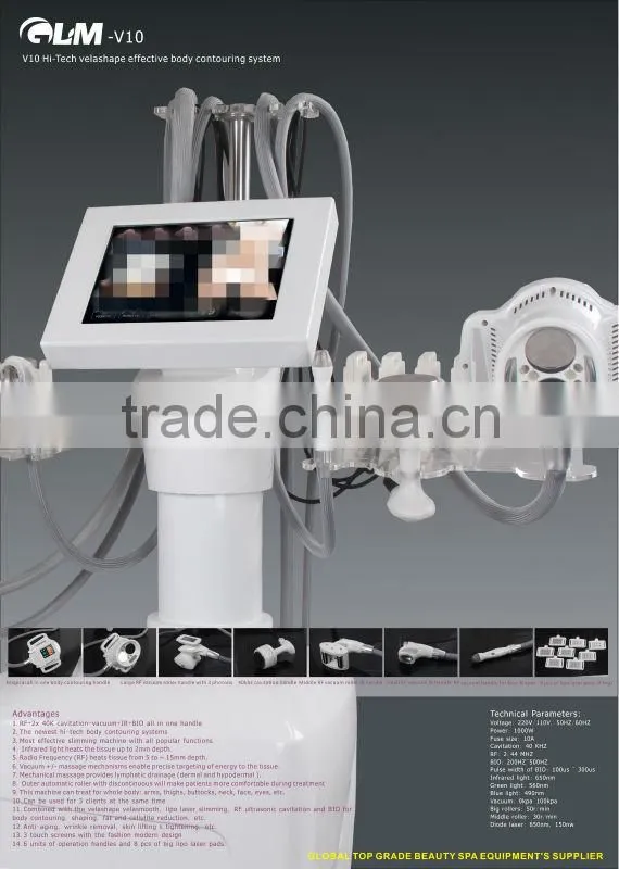 2014 Newest Power Shape! V10 Hi-Tech! Magic Body Contouring Machine Vacuum Suction Fat Slimming Machine