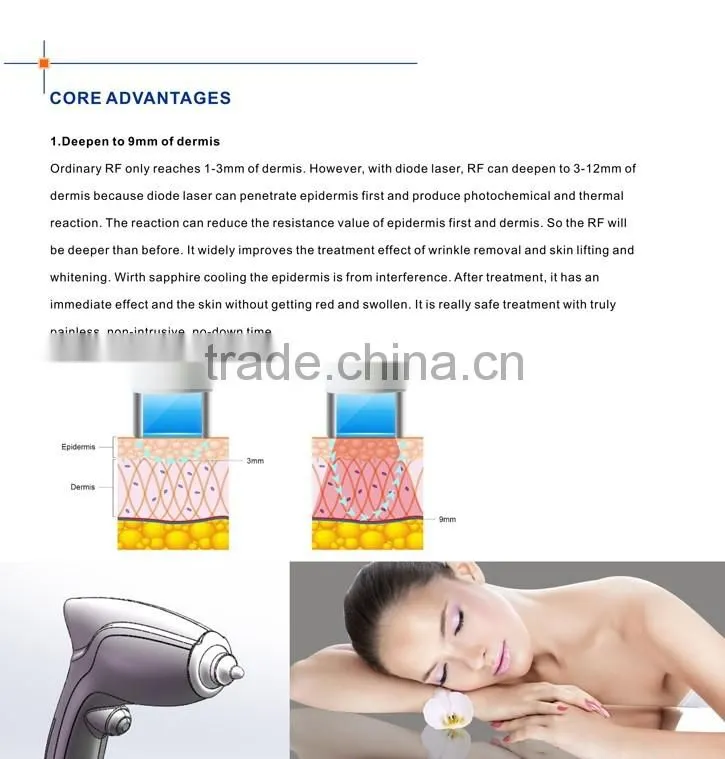 Portable 808nm and RF combined diode laser machine