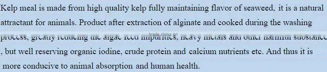 animals feed supplement Kelp Meal