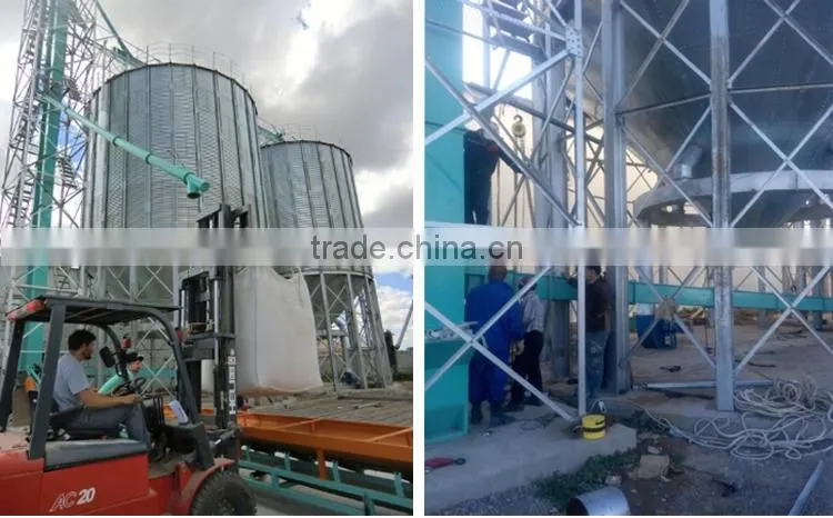 Customized Galvanized Steel Grain Storage Silo animal feed storage silos