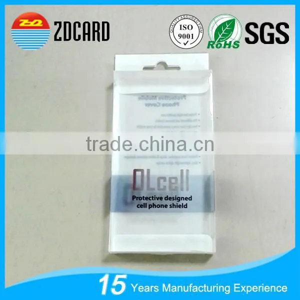Custom size transparent plastic mobile cell phone case packaging box