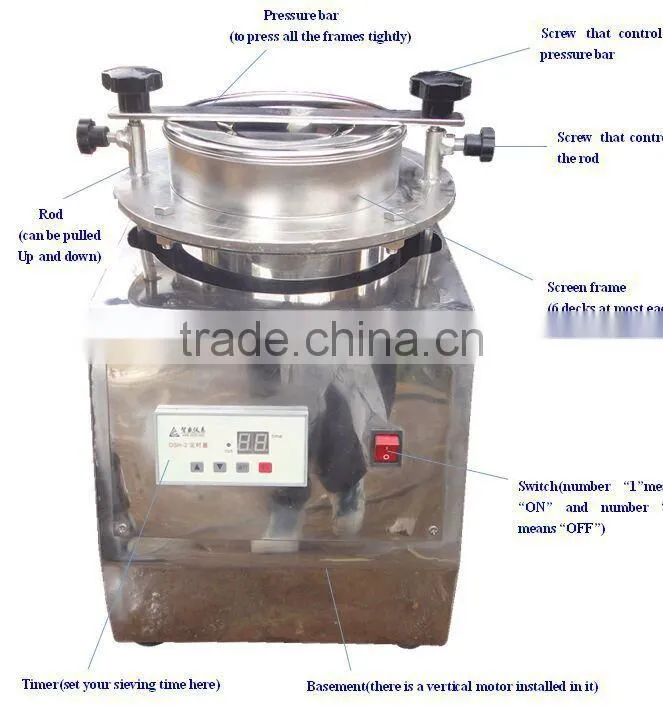 Vibrating test sieve shaker with factory price