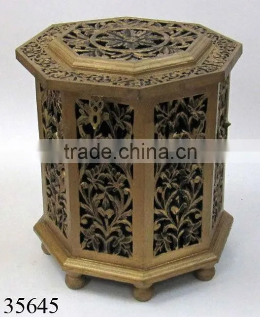 Wooden Trunk Treasure Chest Storage Box