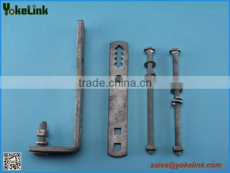 ASTM A153 hdg L bracket for pole line fitting