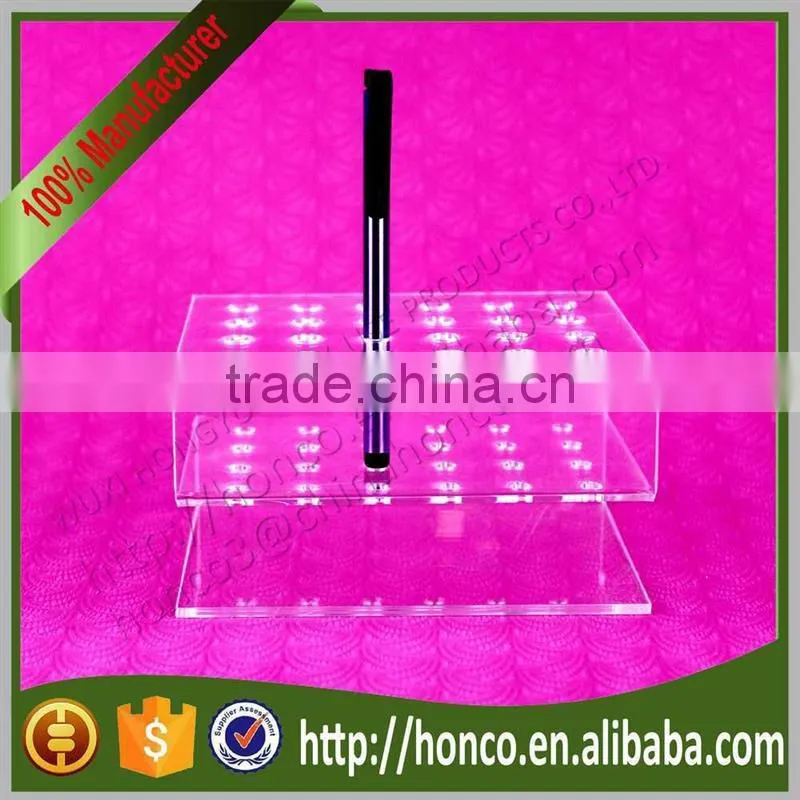 24 bins Acrylic Eyebrow Pencil Display Pen Holder Rack,Clear Colur