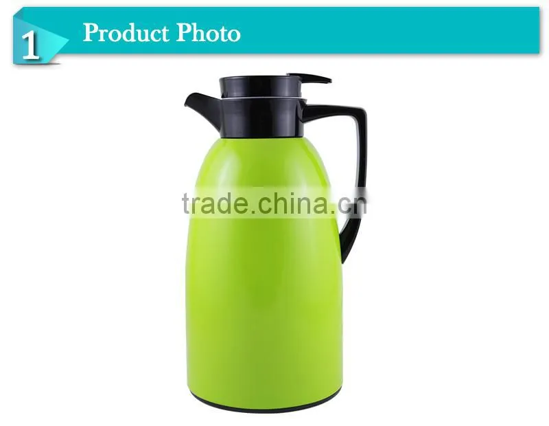 stainless steel body with painting and glass liner milk jug(JGEL010/013P)