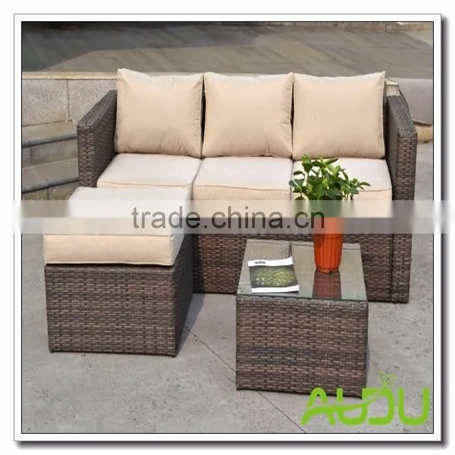 Verona Brown Rattan germany sectional corner sofa