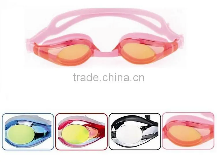 High quality waterproof silicone swimming goggles