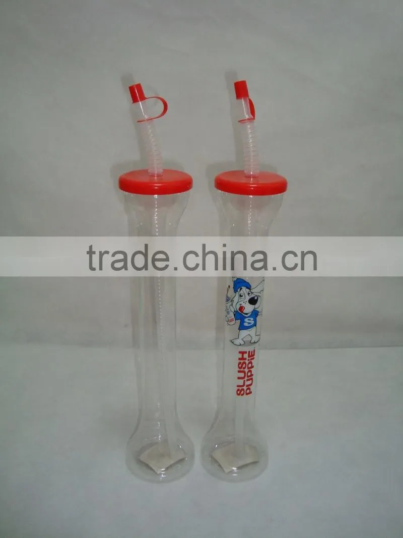 Wholesale Slush Yard Plastic Cups with Straw