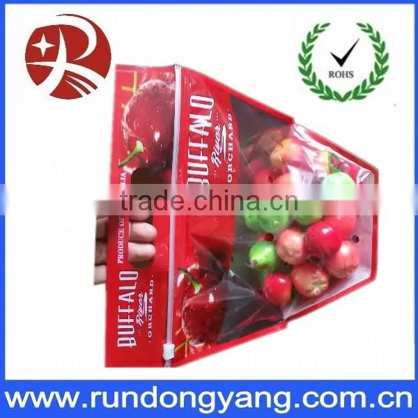 Plastic cpp printed slider zip lock vegetable fruit bag