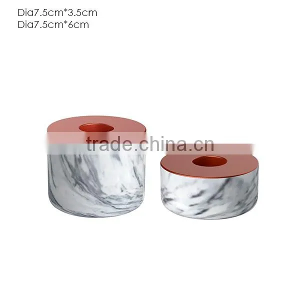 Black or brown unique marble candle jars natural stone candle jars