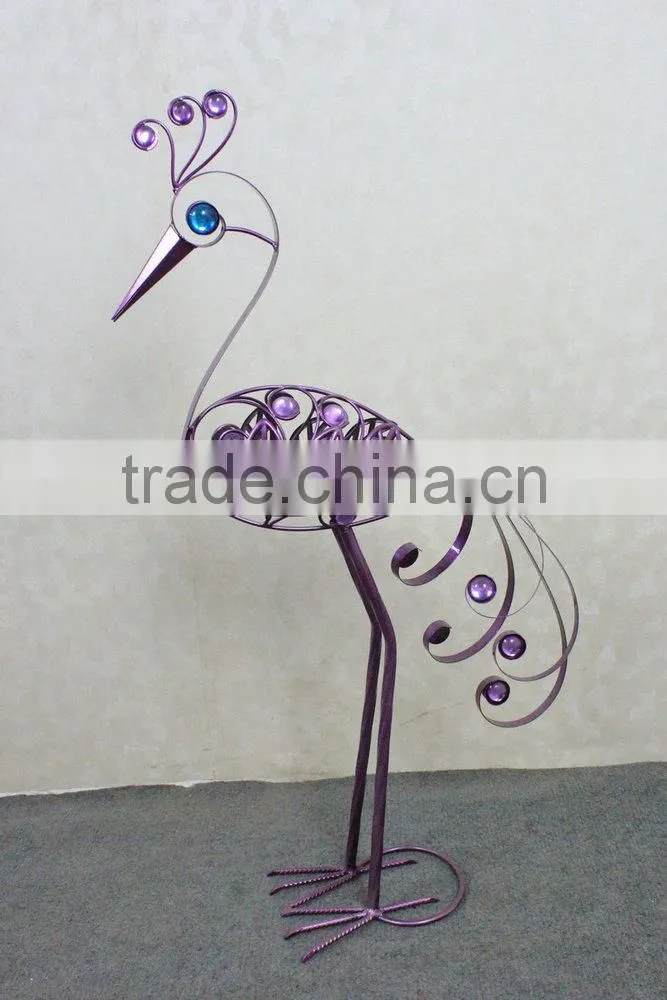 Metal peacock garden decoration