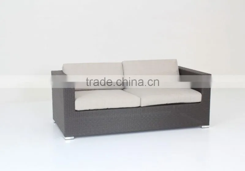 aluminum frame garden furniture rattan sofa