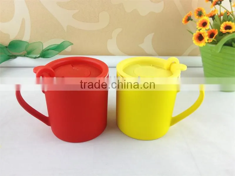 promotional color glaze ceramic mug with lid