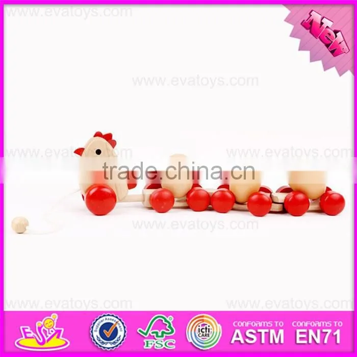 2016 wholesale fashion kids wooden chicken toy W05B147