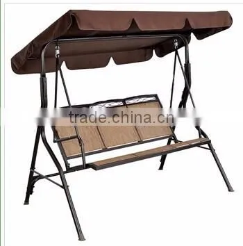 Customized 3 person canvas hanging swing chair outdoor swing chair for hot sale