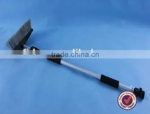 triangle head soft hair water flow through boat cleaning brush with telescopic handle