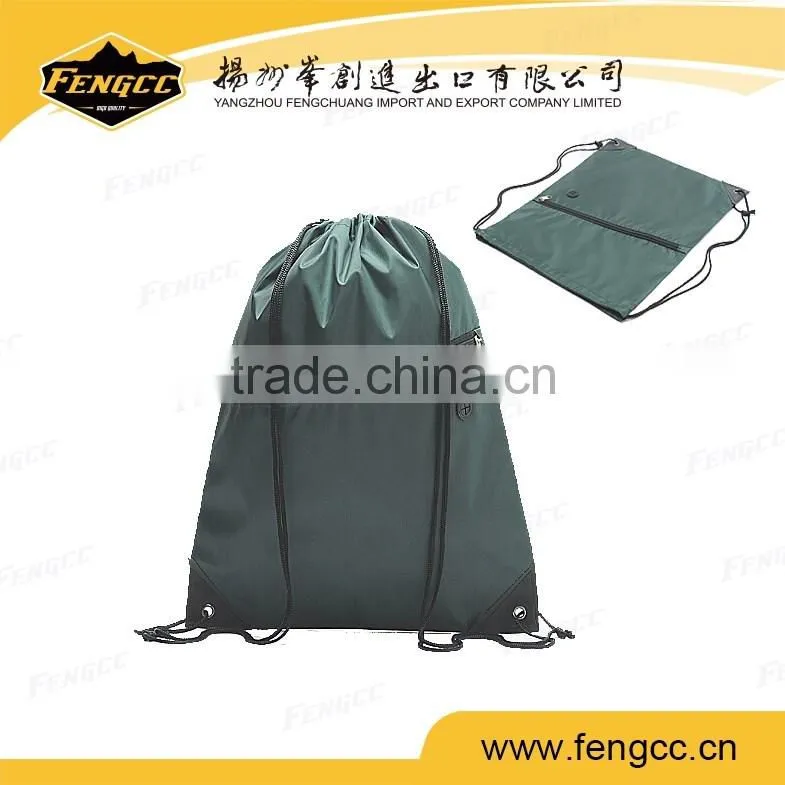 Custom printed Polyester Travel Drawstring Sports Bag For Travelling