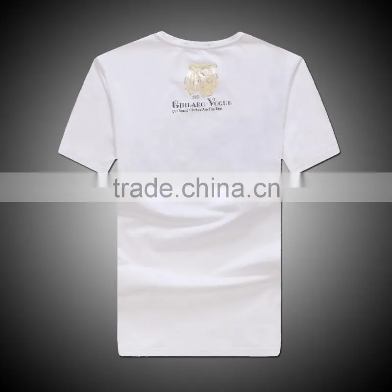 Men's 95%cotton 5%spandex blank mens t-shirts wholesale