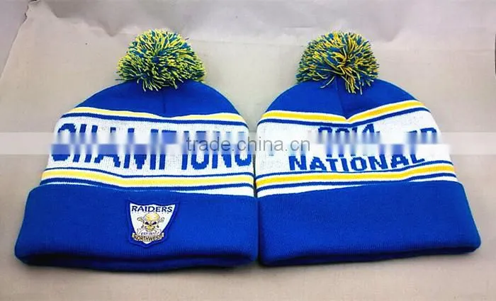 100%cotton or wool or 100%acrylic knitted caps and jacquard beanies with ball