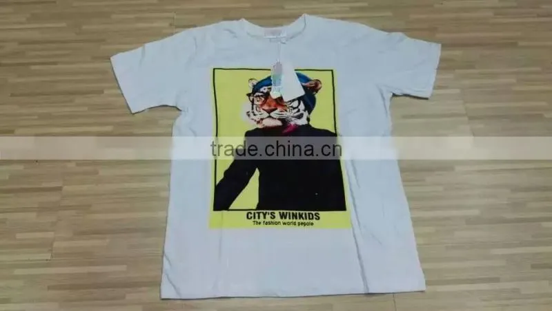 Garments stocklot cheap price comfortable boy's short sleeve t-shirts stock clearance sale