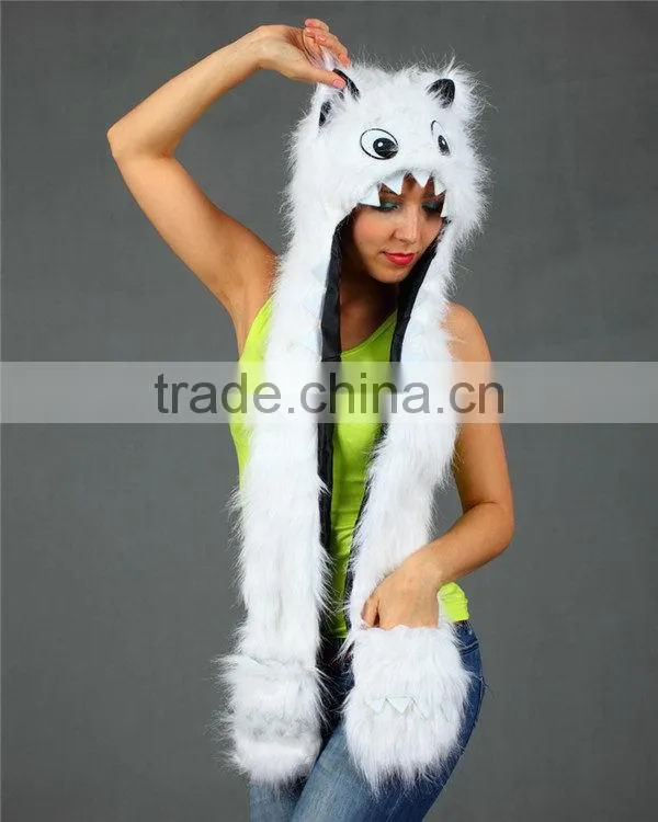 Fashion classical soft real animal mink fur hood hats