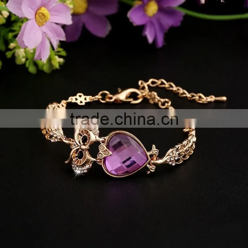 Luxury Zircon WeddingJewelry for Bride Full Cupchain Crystals Cuff Bracelet hign end bride bracelet jewelry