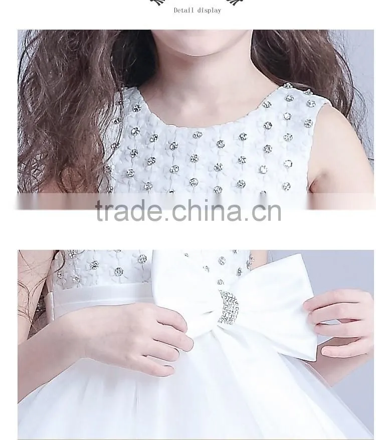 Pink Flowers Girl Dresses With Rhinestone Angel Dress