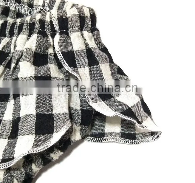 Flower Design Bloomer Grids Baby Shorts Diaper Toddler Infant Cotton Garments