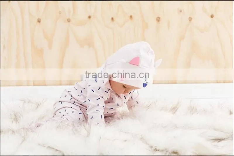 Cute Hooded Romper 100%Cotton Newborn Baby Clothes