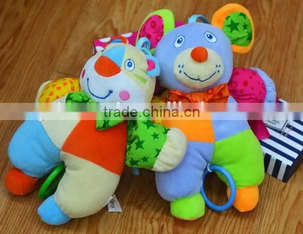 Lovely pulling musical clown Plush toys baby educational plush toys