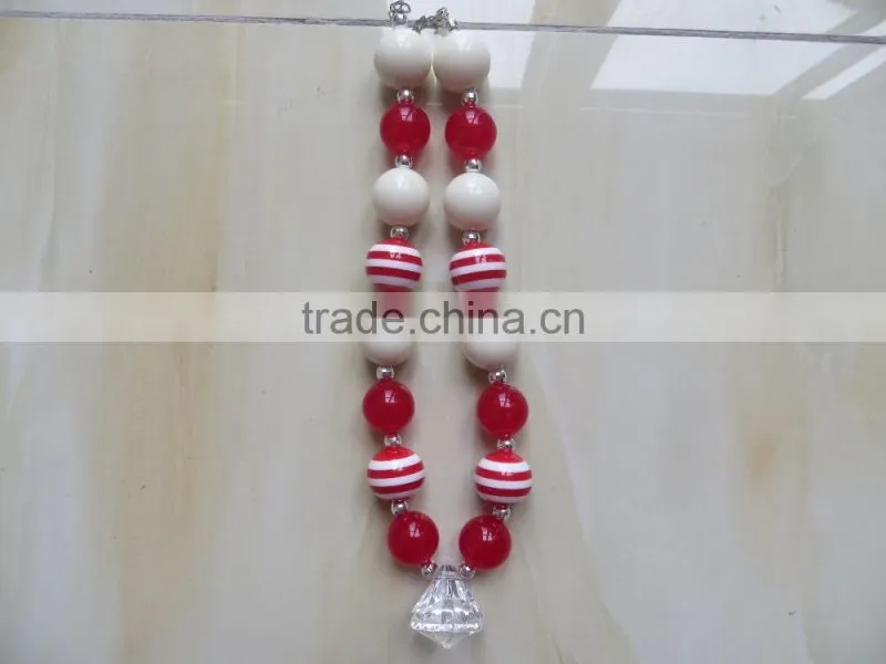 XF-383 latest fashion Baby girls beautiful necklace multi-color pearl kids jewelly children's necklace