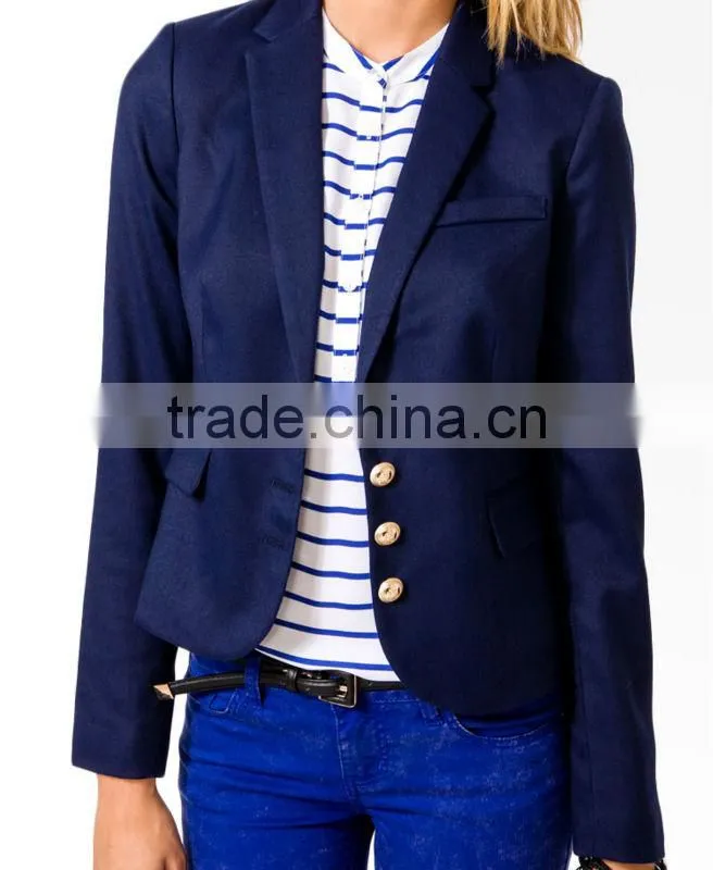 Women's Nautical Button Blazer