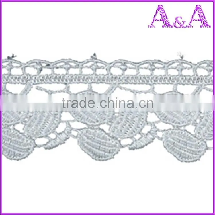 pretty ladies embroidery cotton flower lace trim black lace