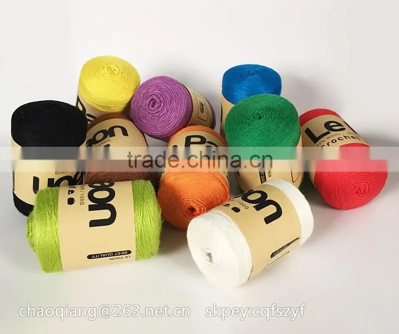 The Beautiful Colourful Cotton Wool Blend Yarn For Knitting