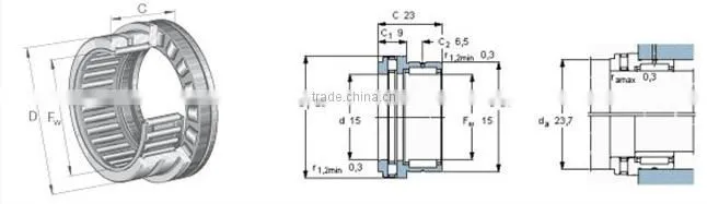 40x52x32 mm cylindrical needle roller bearings NKXR40