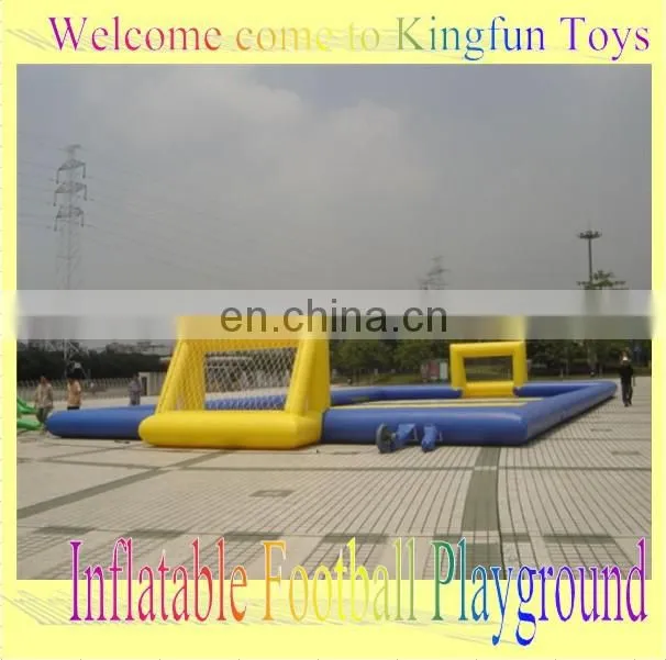Inflatable Soap Soccer Field/ Water Football Field with fence