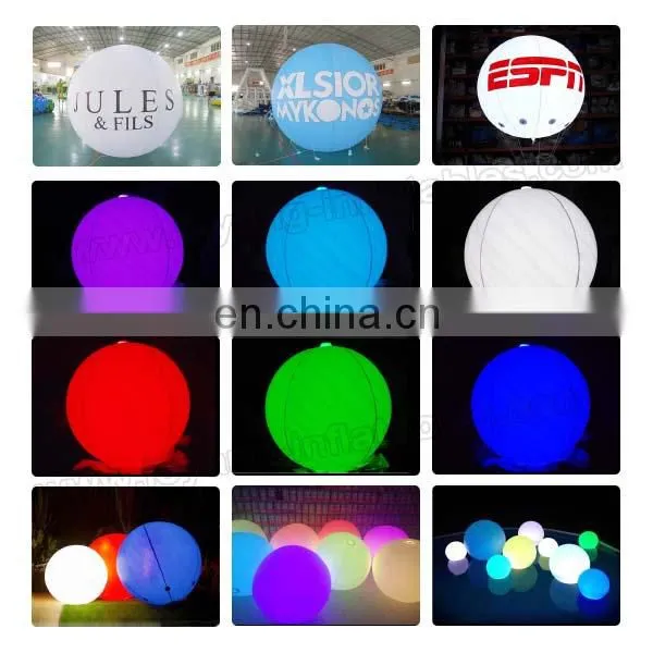 lighting inflatable helium balloon/ LED inflatable ball/ luminous inflatable advertisement