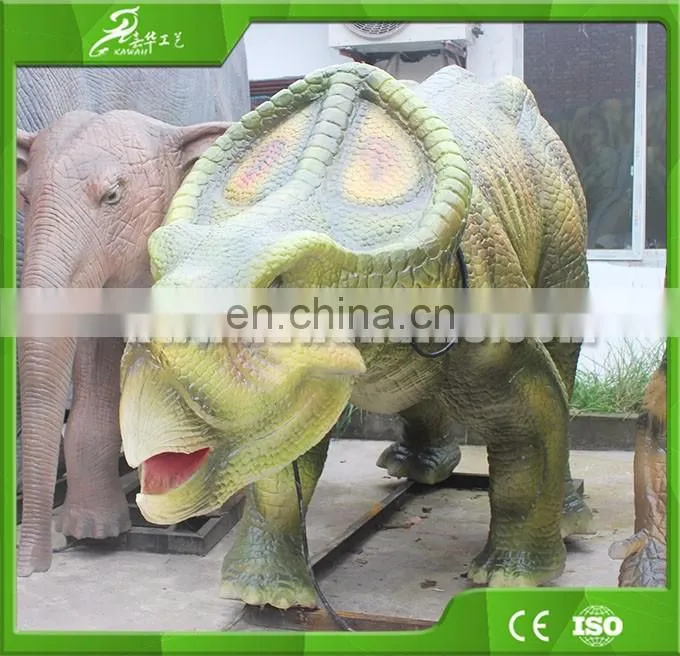Outdoor playground equipment fiberglass dinosaur sculpture for amsement